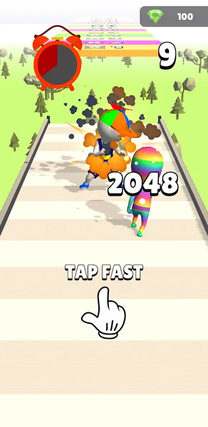 2048 Clash 3D - Gameplay image of android game