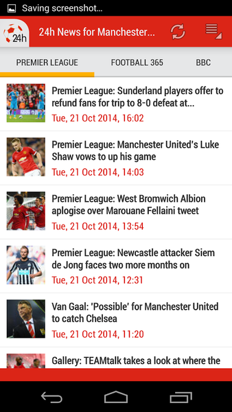 ۲۴h News for Man. United - عکس برنامه موبایلی اندروید