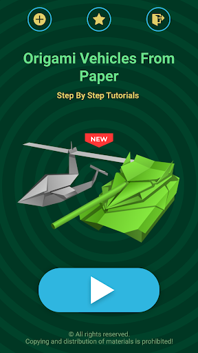 Origami Vehicles: Cars & Tanks - Image screenshot of android app