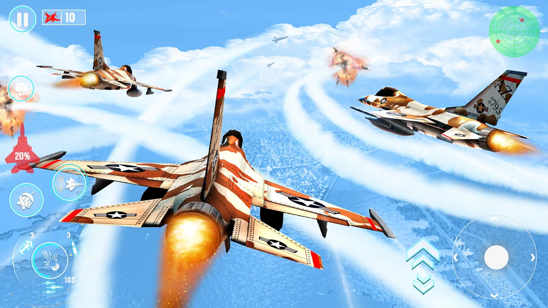 Fighter Jet War Plane Games - عکس بازی موبایلی اندروید