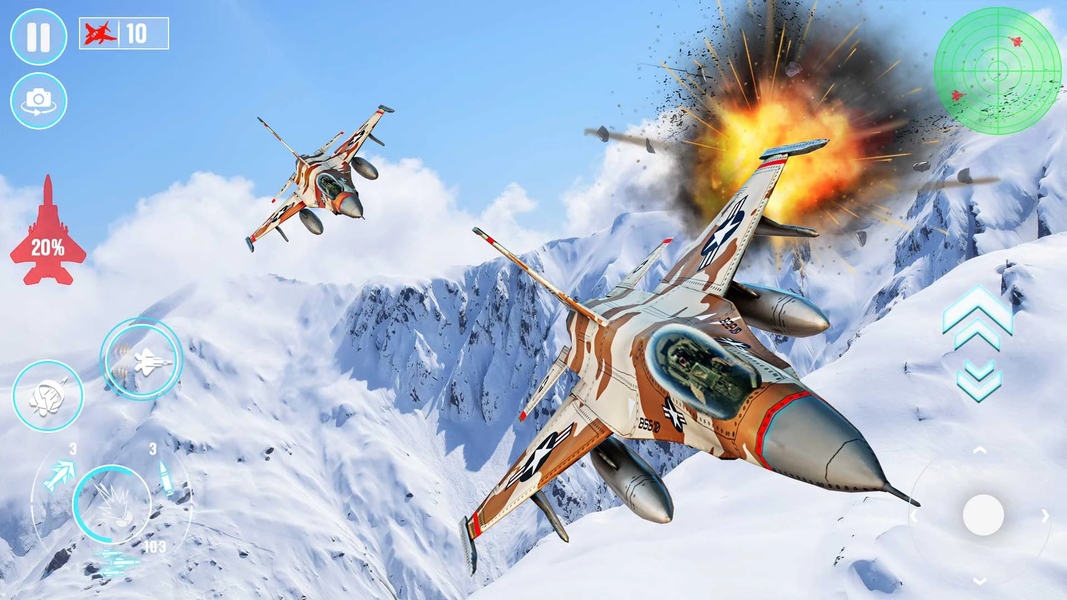 Fighter Jet War Plane Games - عکس بازی موبایلی اندروید