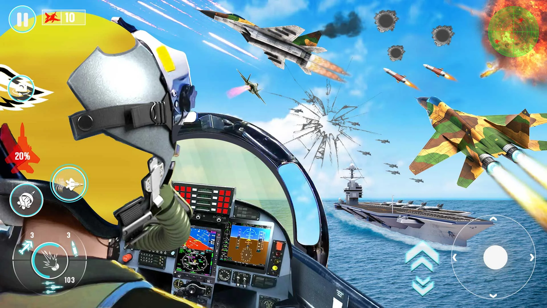 Fighter Jet War Plane Games - عکس بازی موبایلی اندروید