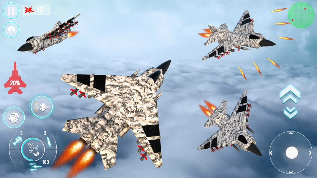 Fighter Jet War Plane Games - عکس بازی موبایلی اندروید