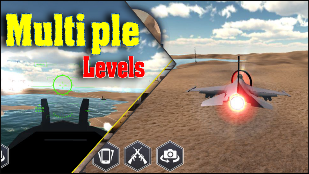 Jet Fighters 3D: War Game - Gameplay image of android game