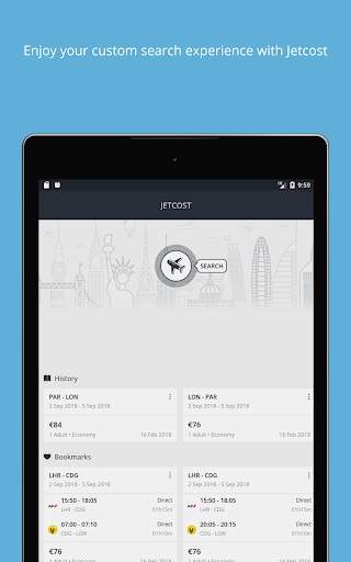 Jetcost: search flights & cars - Image screenshot of android app