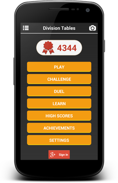 Division Tables - Learn Math - Gameplay image of android game
