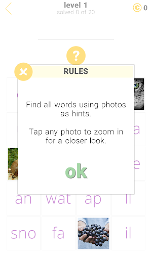 1 Clue: Words and Syllables - Gameplay image of android game