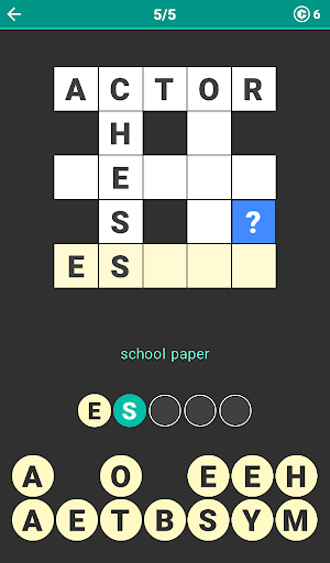 Mom's Crossword Puzzles - Gameplay image of android game