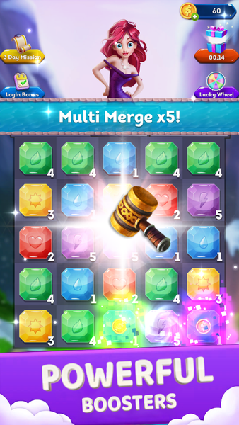 Jewel Craft: Swipe Match - Gameplay image of android game