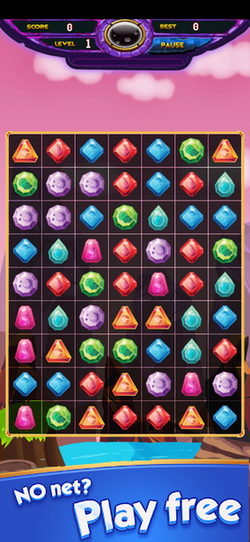 Pop Jewels Blast Match ۳ Puzzl - عکس بازی موبایلی اندروید