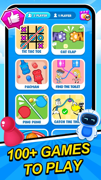 2 Player Games:No wifi - Gameplay image of android game