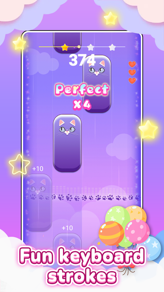 PopCat Tiles: Piano & Music - Gameplay image of android game