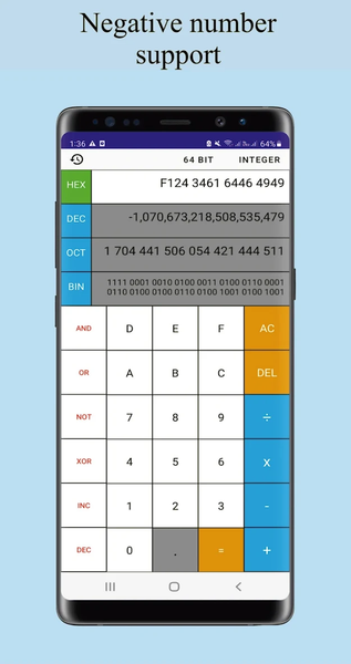 Programmer Calculator - عکس برنامه موبایلی اندروید