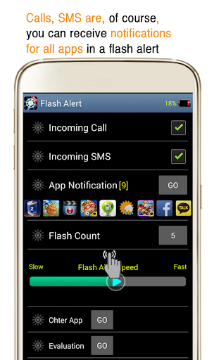 Flash Alert - Flicker Light - Image screenshot of android app