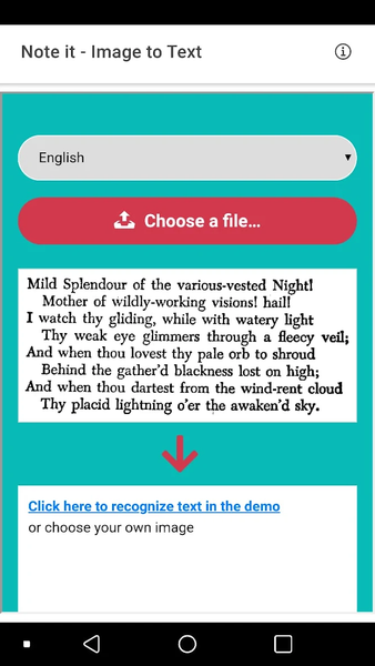 Note it-Image to Text - Image screenshot of android app