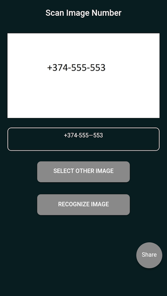 Scan Image Number - Image screenshot of android app