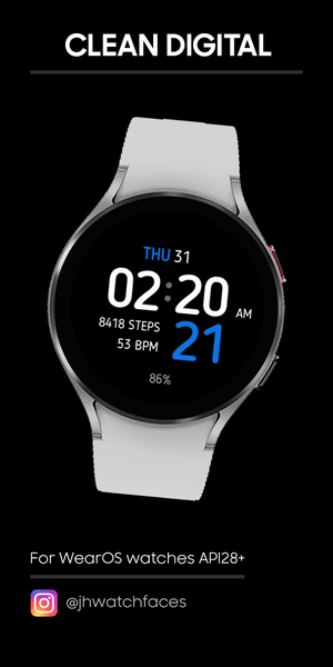 Clean Digital: Watch face - Image screenshot of android app