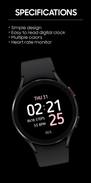 Clean Digital: Watch face - Image screenshot of android app