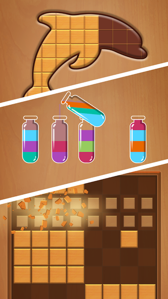 Jigsaw Wood Blockdom: Classic - Gameplay image of android game