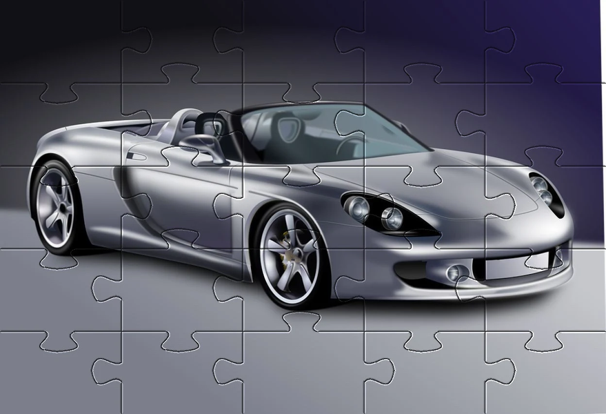 Car jigsaw puzzles - Gameplay image of android game
