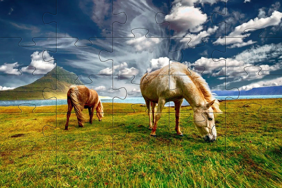 Horses jigsaw puzzles games - عکس بازی موبایلی اندروید