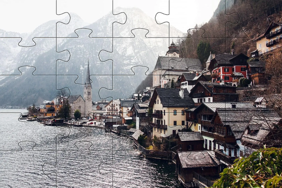 Houses jigsaw puzzles games - عکس بازی موبایلی اندروید