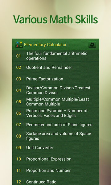 Elementary Math Calculator - عکس برنامه موبایلی اندروید