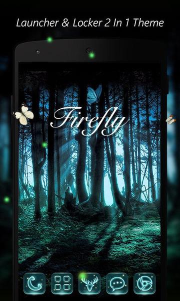 GO Bigtheme Firefly - Image screenshot of android app