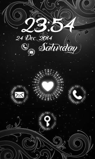 GO Locker Star Heart  (Gray) - عکس برنامه موبایلی اندروید