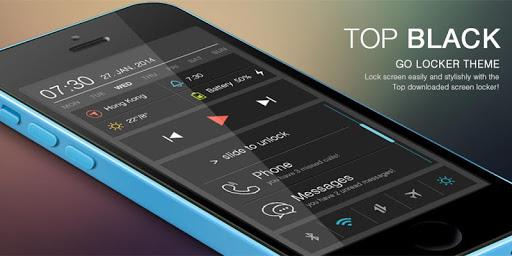 Top Black GO Locker Theme - عکس برنامه موبایلی اندروید