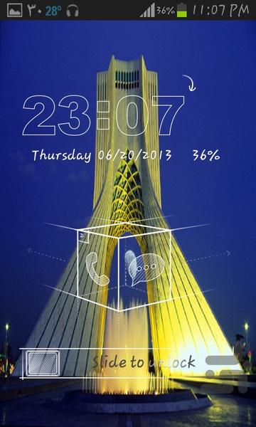 azadi GOLocker Theme - Image screenshot of android app