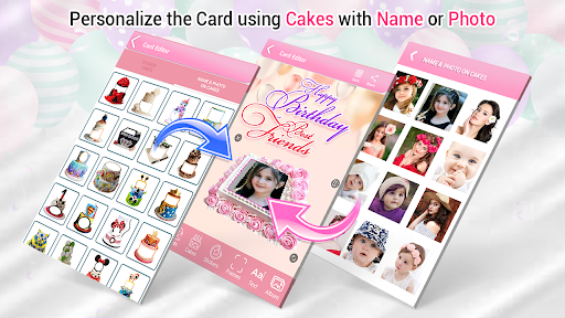 Birthday Cake Photo Card Maker - عکس برنامه موبایلی اندروید