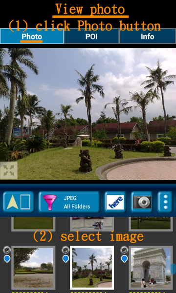 GPS Photo Viewer (use HereMap) - Image screenshot of android app