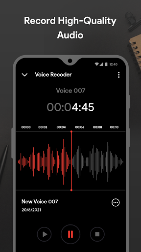 Voice Recorder - عکس برنامه موبایلی اندروید