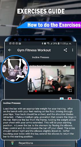 Gym Fitness Workout: Gym Coach - عکس برنامه موبایلی اندروید