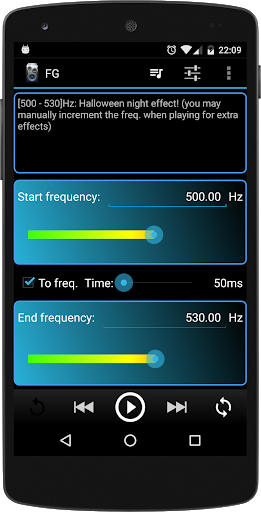 Frequency Sound Generator - Image screenshot of android app