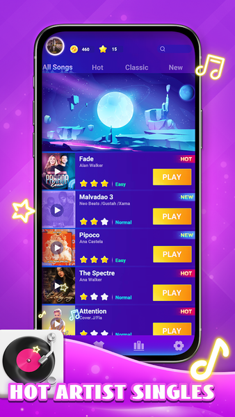 Magic Piano Music game - Gameplay image of android game