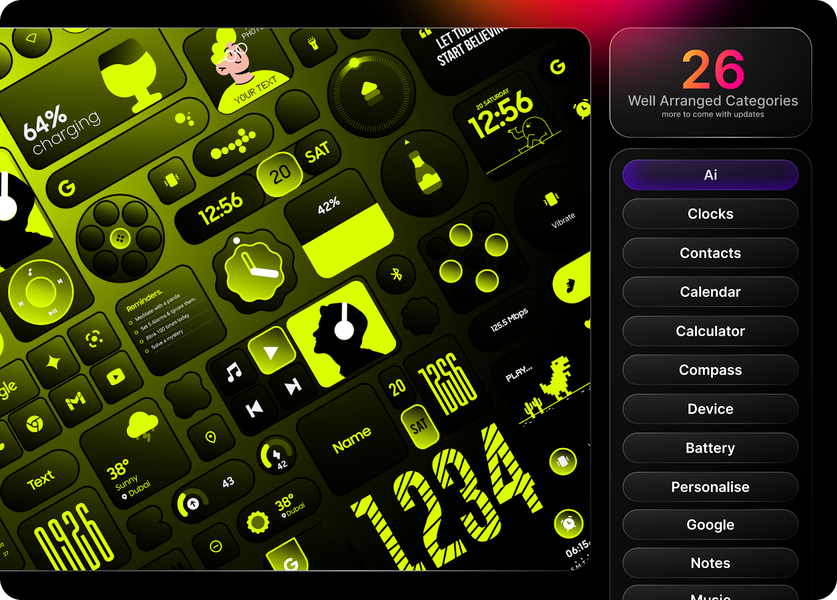 Glass Widgets Pro - Image screenshot of android app