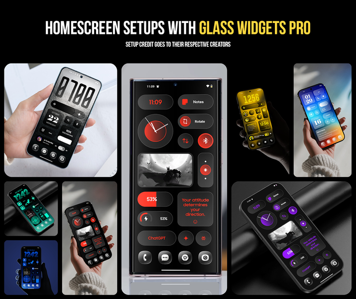 Glass Widgets Pro - Image screenshot of android app