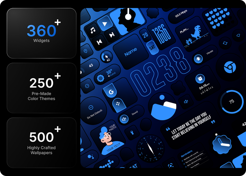 Glass Widgets Pro - Image screenshot of android app