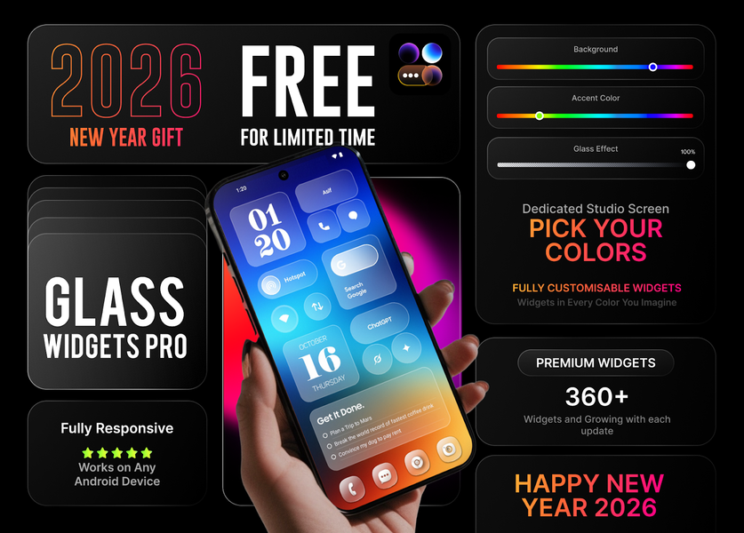 Glass Widgets Pro - Image screenshot of android app