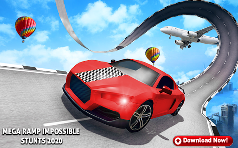 Futuristic Mega Impossible Tracks Car Racing Plane Stunts