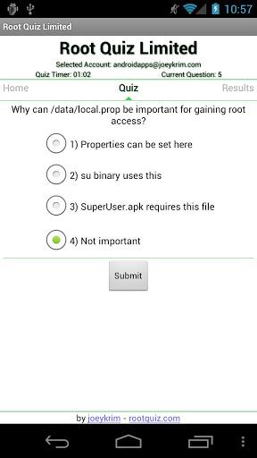 Root Quiz - Limited - Image screenshot of android app