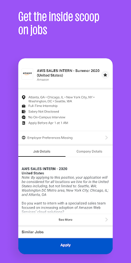 Handshake Jobs & New Careers - عکس برنامه موبایلی اندروید