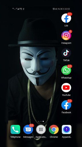 Download do APK de Anonymous Live Wallpaper Hack para Android
