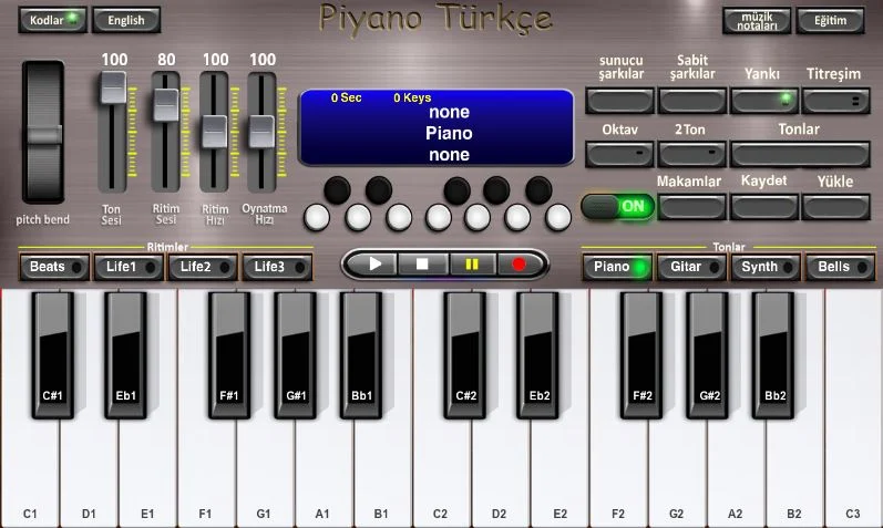 Turkish piano - Image screenshot of android app