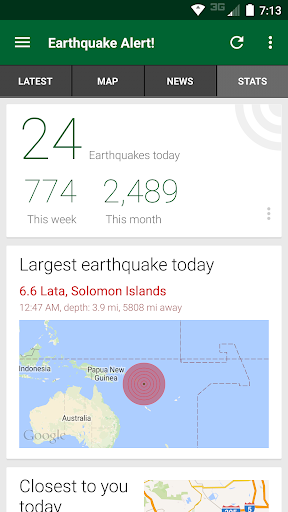 Earthquake Alert! - Image screenshot of android app
