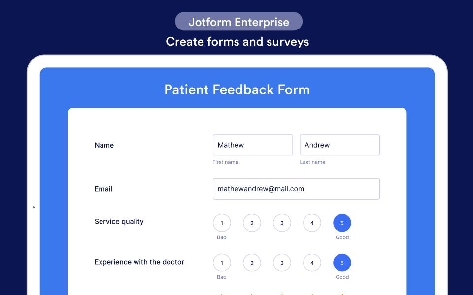 Jotform Enterprise Mobile - Image screenshot of android app