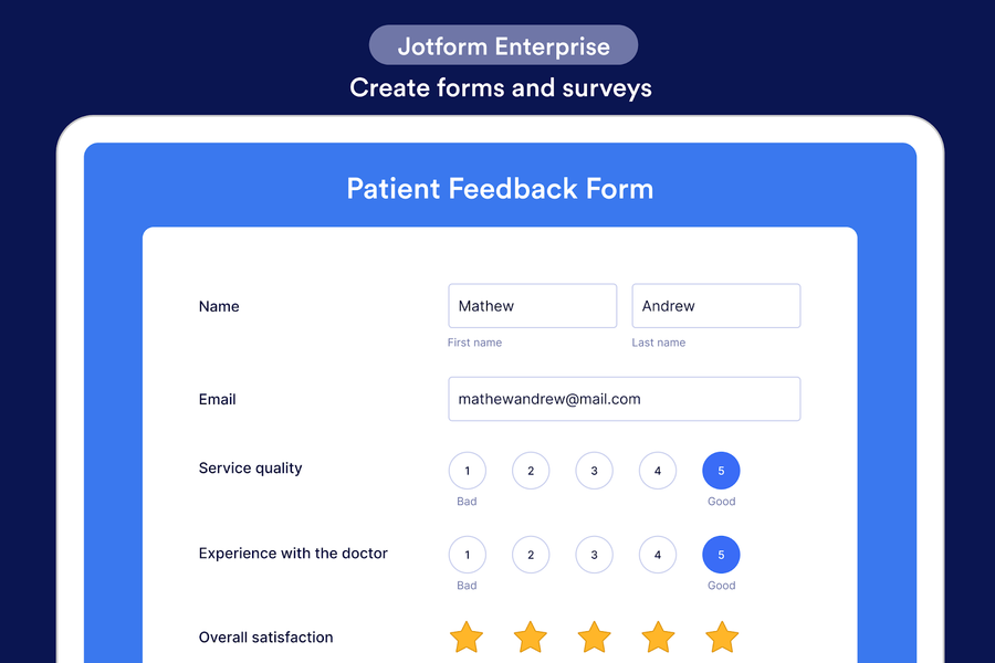 Jotform Enterprise Mobile - Image screenshot of android app