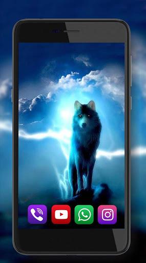 Wolves Night Live Wallpaper - Image screenshot of android app